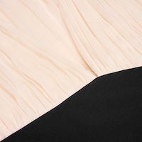 VESTIDO TUBO DE MUSELINA DE CREPÉ DE SEDA - MARFIL -  - 2 | CELINE