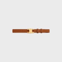 Medium 25MM Triomphe Belt IN NUBUCK CALFSKIN - CAMEL -  - 1 | CELINE