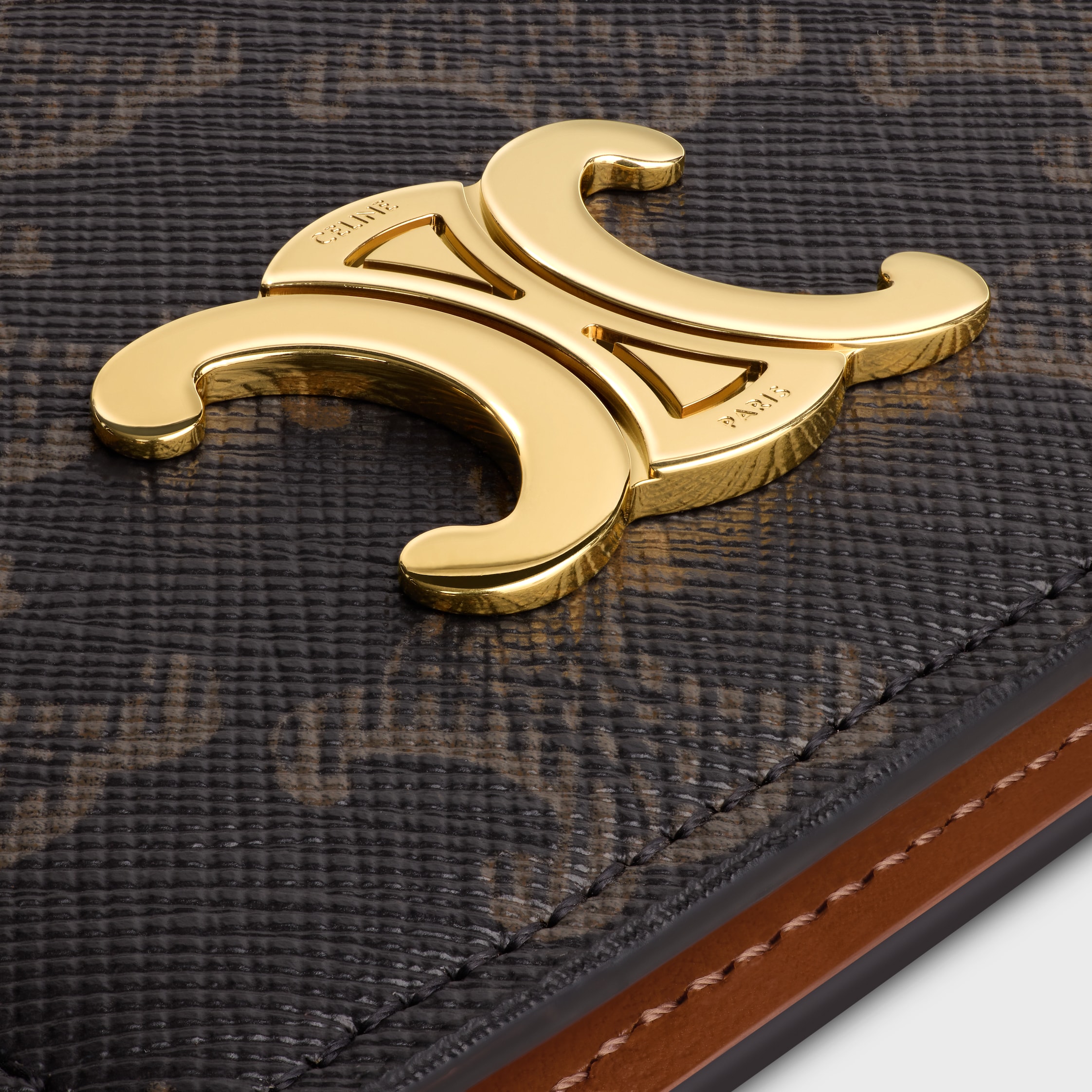 バイフォールドカードホルダー / トリオンフキャンバス - タン | CELINE