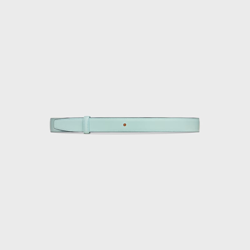 lani&egrave;re de ceinture r&eacute;versible 25MM TAURILLON - GOLDEN TAN / BLEU POUDR&eacute; -  - 1 | CELINE