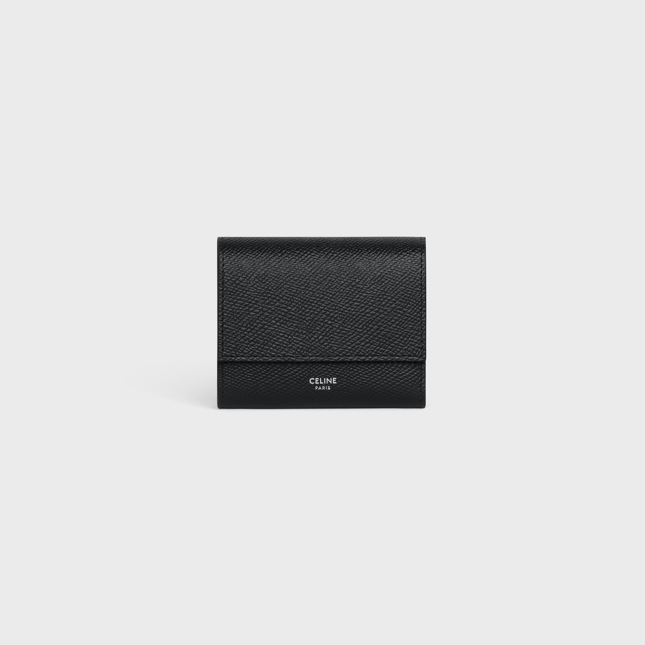 るう　CELINE Small Tri-fold Wallet Auth CELINE Small Trifold Wallet - Brown Leather Trifold