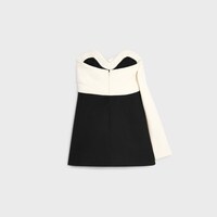 MINIVESTIDO DE LANA Y CADY DE SEDA - NEGRO -  - 2 | CELINE