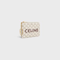 CELINE印花標誌印花零錢包 - 白色 - TRIOMPHE CANVAS標誌印花 - 2 | CELINE