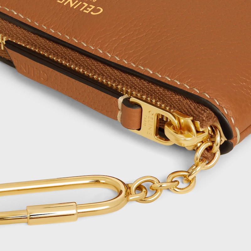 TRIOMPHE印花零钱包 - 柔棕色/柔奶油白色 - 新品 - 1 | CELINE