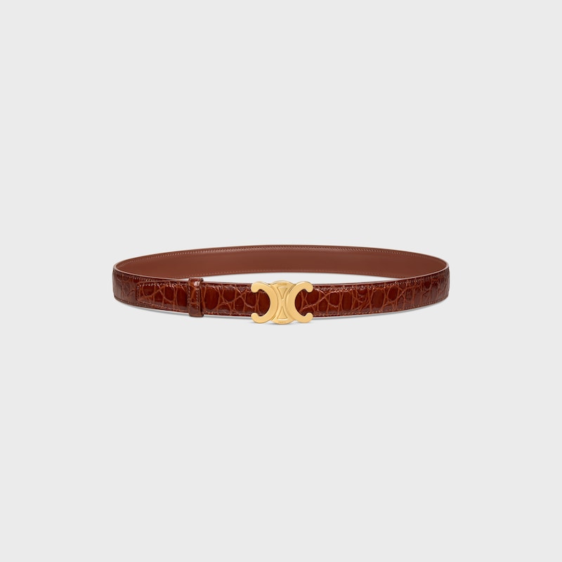 lani&egrave;re de ceinture r&eacute;versible 25MM Taurillon et Veau fa&ccedil;on crocodile -  -  - 1 | CELINE