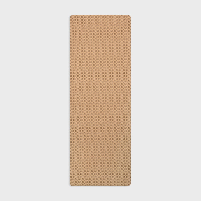 YOGA MAT IN CORK WITH TRIOMPHE ALL-OVER PRINT - NATURAL - HOME - 1 | CELINE