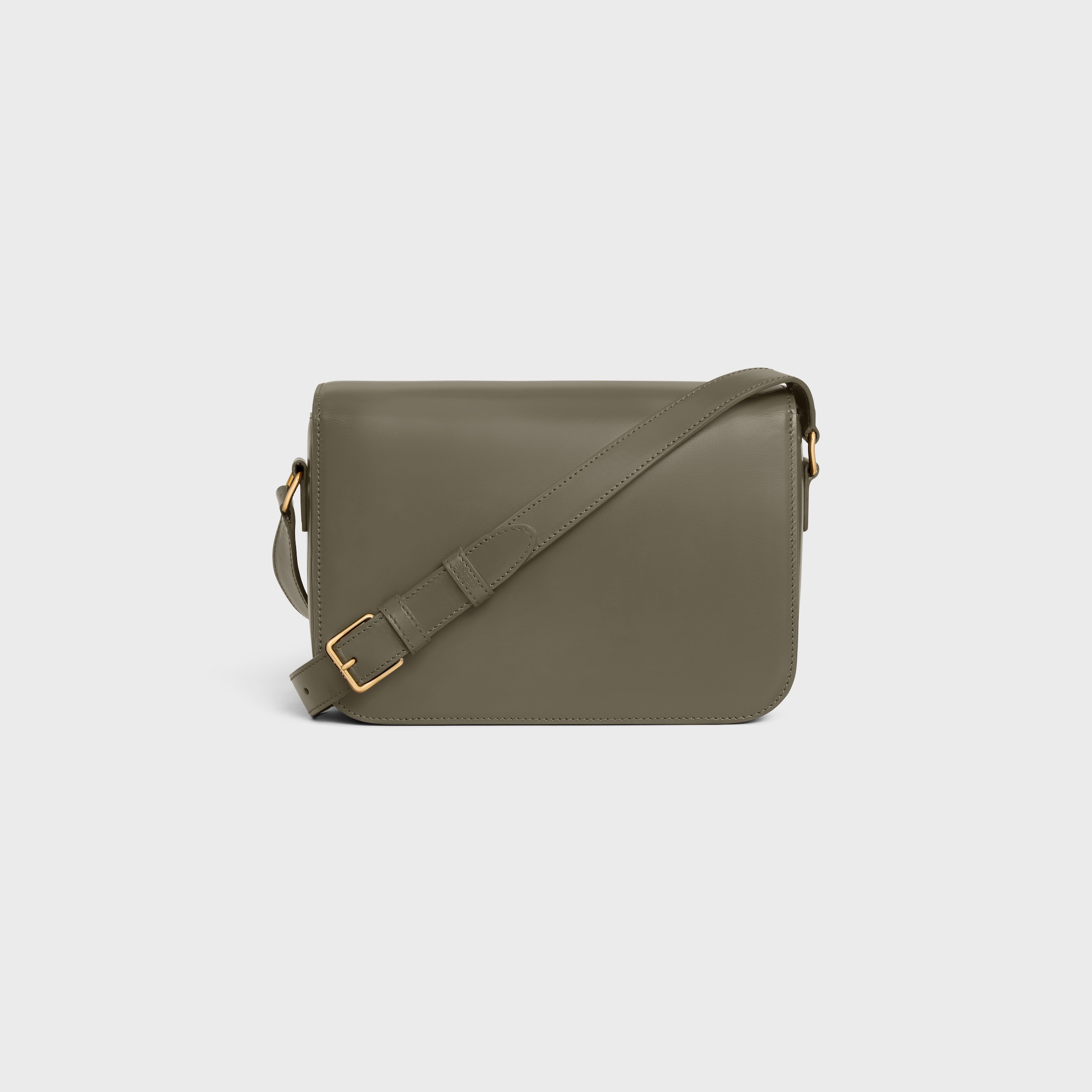 CLASSIQUE TRIOMPHE BAG IN shiny calfskin - Golden Khaki | CELINE