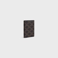VERTICAL CARD HOLDER IN Triomphe Canvas - BLACK - SMALL GIFTS - 2 | CELINE