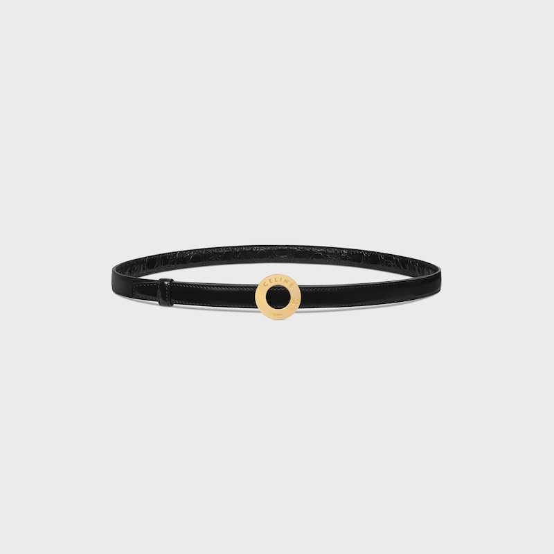 Lani&egrave;re de ceinture r&eacute;versible 18MM Taurillon et Veau fa&ccedil;on crocodile -  -  - 1 | CELINE