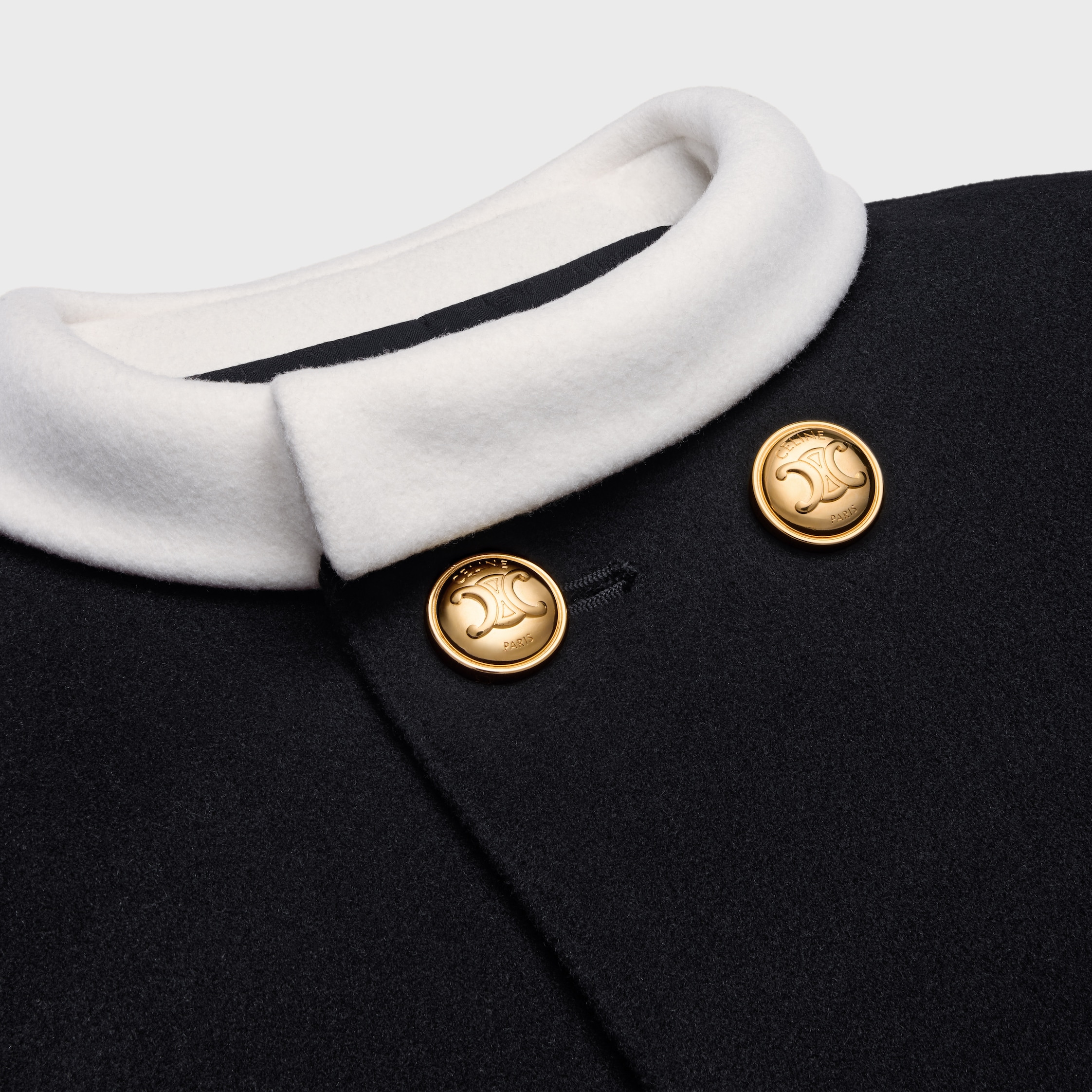 Brompton jacket in cashmere cloth - BLACK | CELINE