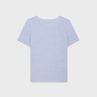 条纹平纹针织70年代风格衬衫 - 米白色/海军蓝/蓝色 -  - 2 | CELINE