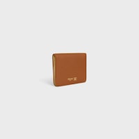 BI-FOLD CARD HOLDER TRIOMPHE STAMP IN SUPPLE GRAINED CALFSKIN - SOFT TAN / SOFT CREAM - COIN AND CARD HOLDERS - 2 | CELINE