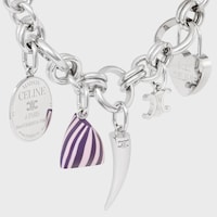 Celine Charms Horn in Brass with Rhodium Finish - SILVER - CHARMS - 2 | CELINE