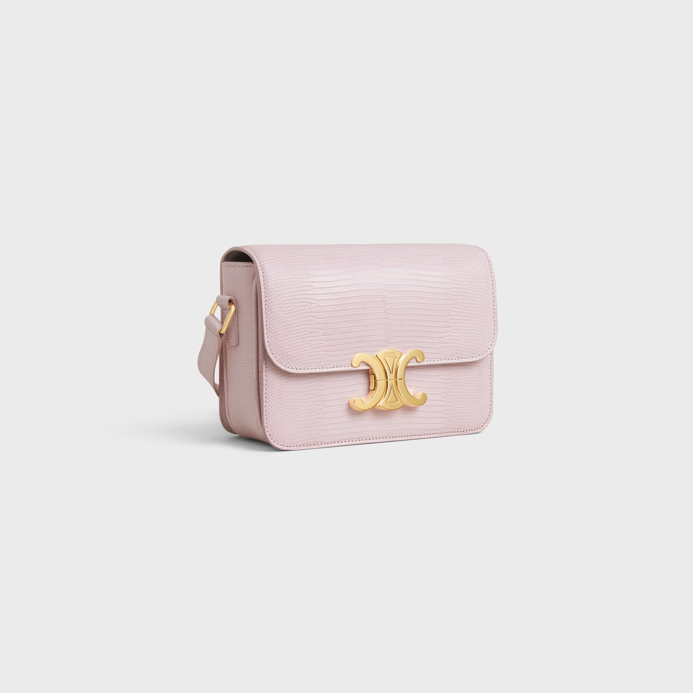 セン Teen Triomphe Bag in lizard - PASTEL PINK | CELINE