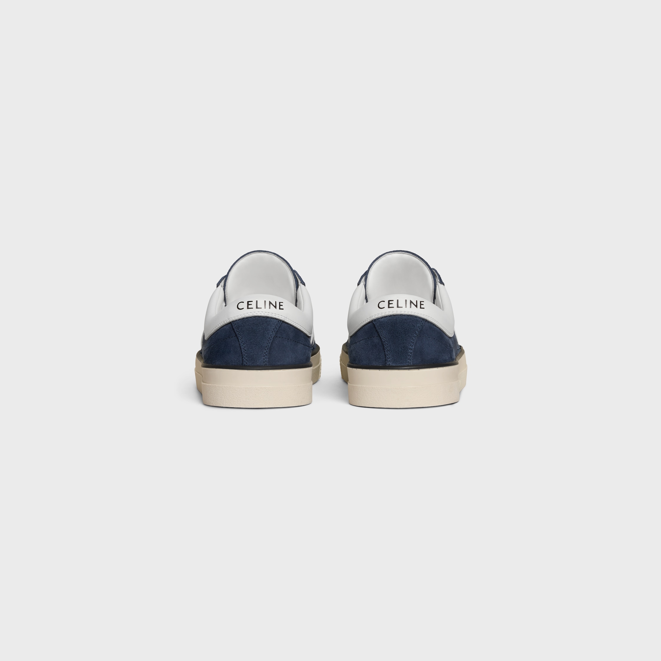 ★CELINE★SUNSET レースアップ ロースニーカー ネイビー CELINE SUNSET LOW LACE-UP SNEAKER IN SUEDE CALFSKIN AND