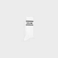 CELINE 양말 - 스트라이프 코튼 - 화이트/블랙 -  - 1 | CELINE