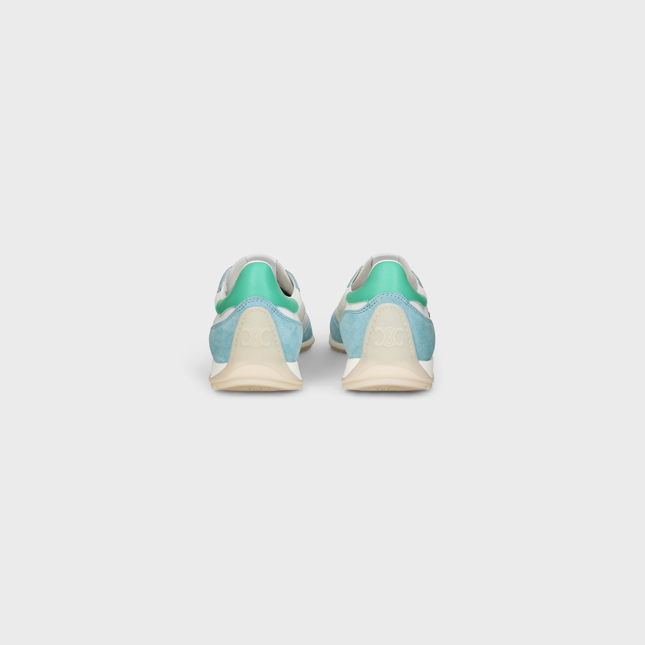 RACER SNEAKER IN NYLON, SUEDE CALFSKIN AND CALFSKIN - OPTIC WHITE