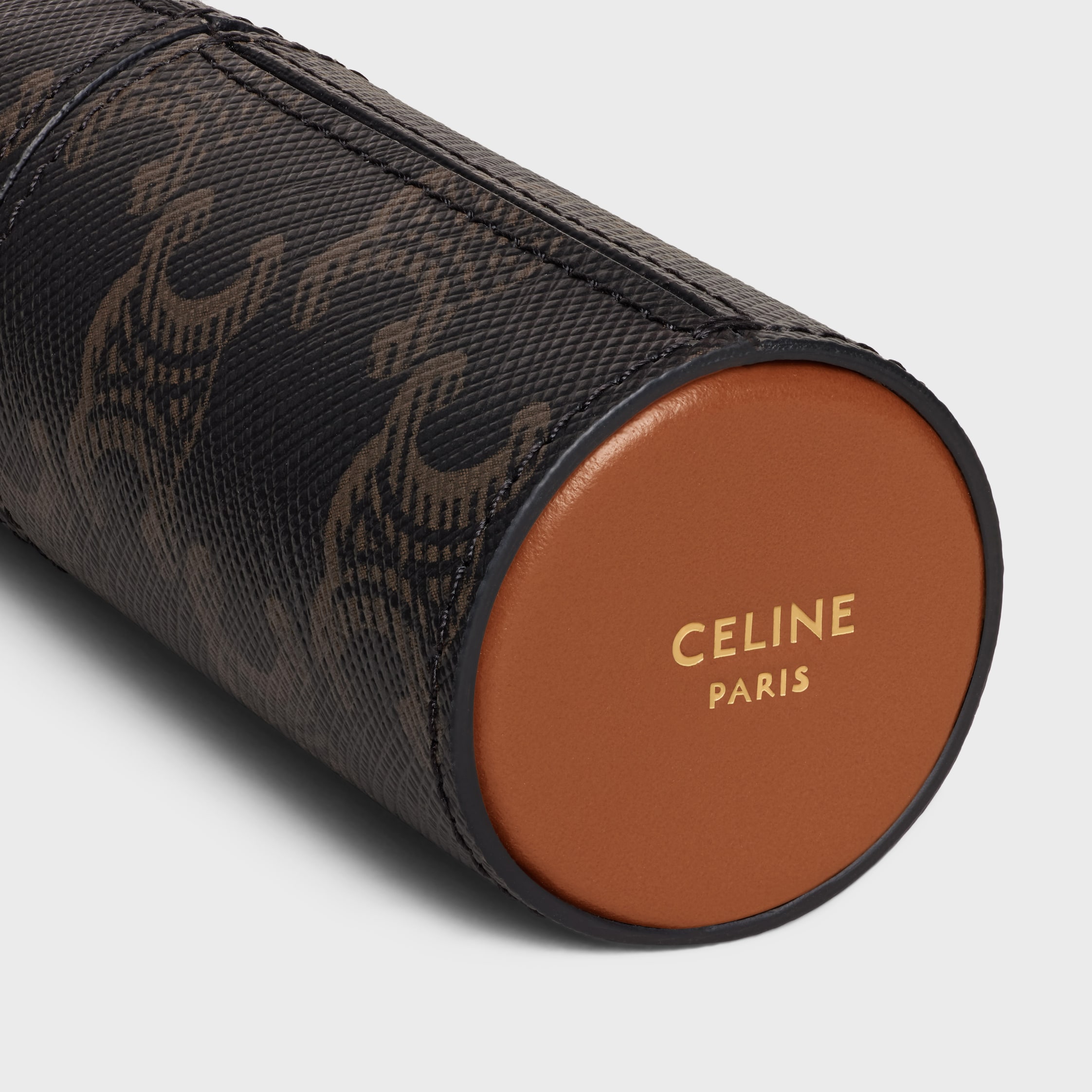 MIKADO IN WOOD AND TRIOMPHE CANVAS - TAN | CELINE