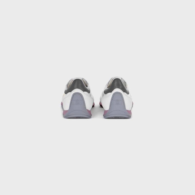 SNEAKER DEPORTIVA DE NAILON, ANTE DE PIEL DE BECERRO Y PIEL DE BECERRO - BLANCO &Oacute;PTICO / VIOLETA CLARO / GRIS -  - 1 | CELINE