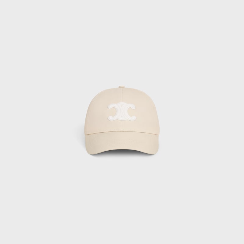 triomphe baseball cap in cotton - VANILLA -  - 1 | CELINE