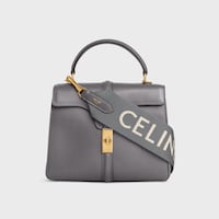 Long Strap in Wool with Celine jacquard - GREY / WHITE - BAG CHARMS - 2 | CELINE
