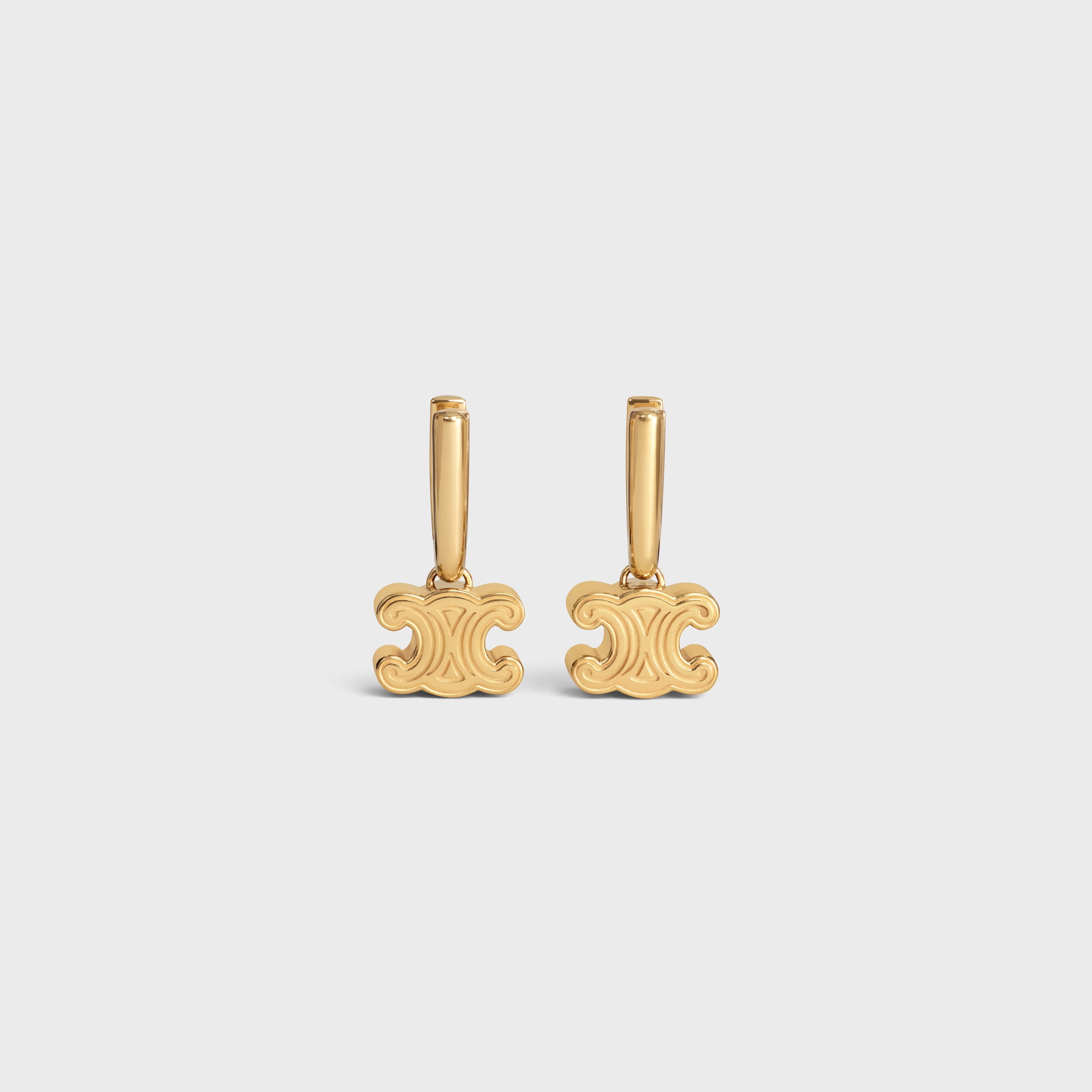 チャンキー トリオンフ ピアス / ゴールドフィニッシュ ブラス