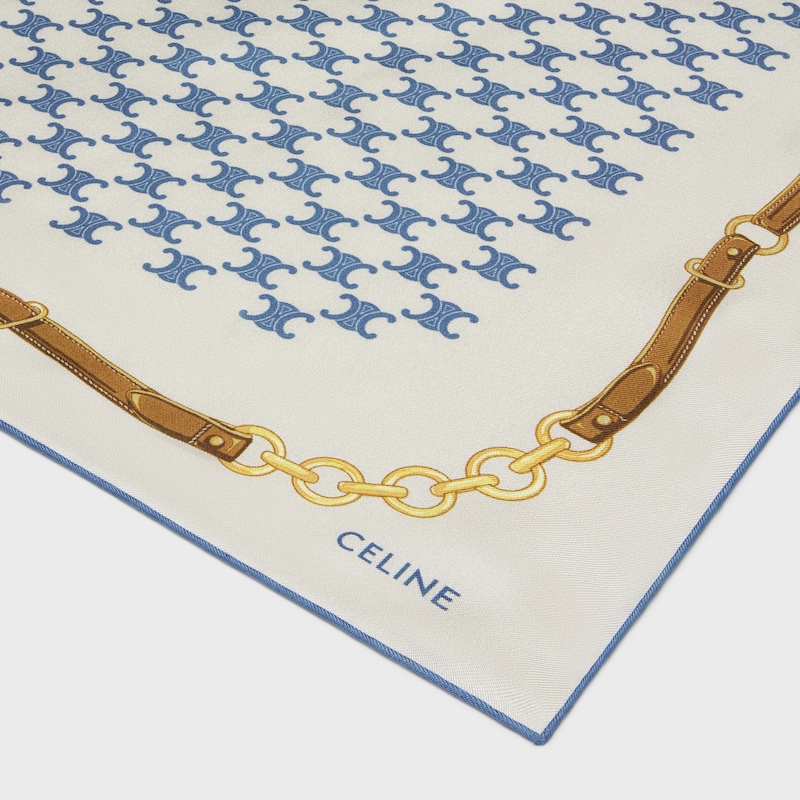 HERITAGE斜纹围巾 - 牛仔蓝 -  - 1 | CELINE