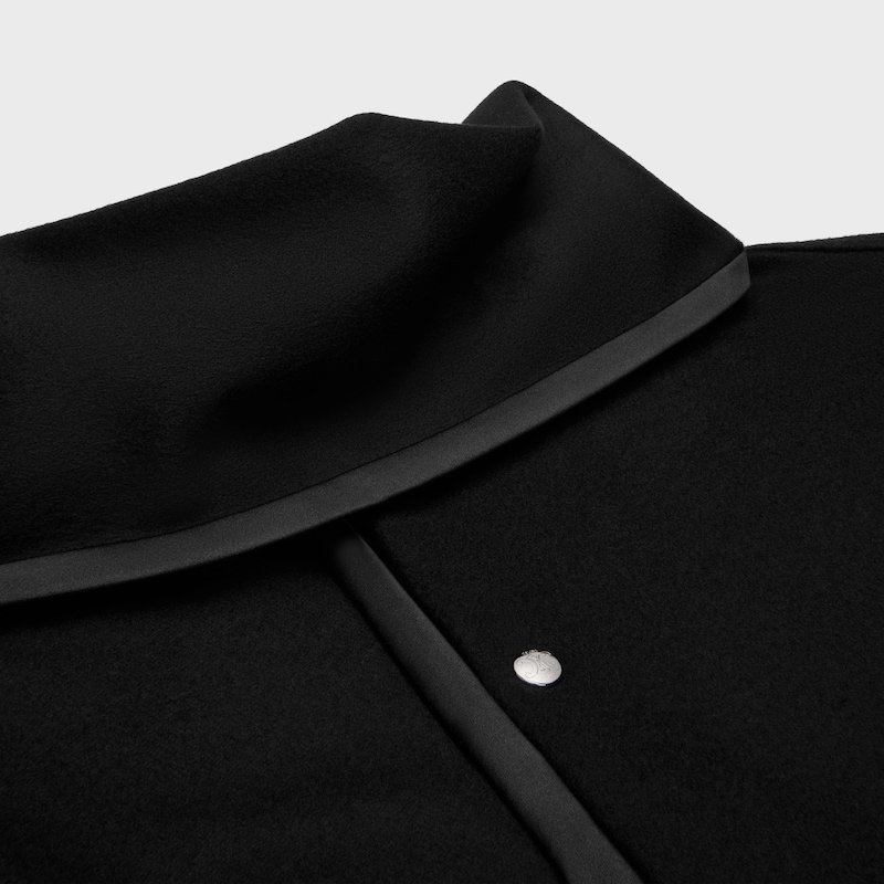 scarf jacket IN WOOL CLOTH - BLACK -  - 1 | CELINE