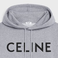 CELINE 루즈 후디 - 코튼 플리스 - 그레이/블랙 -  - 1 | CELINE