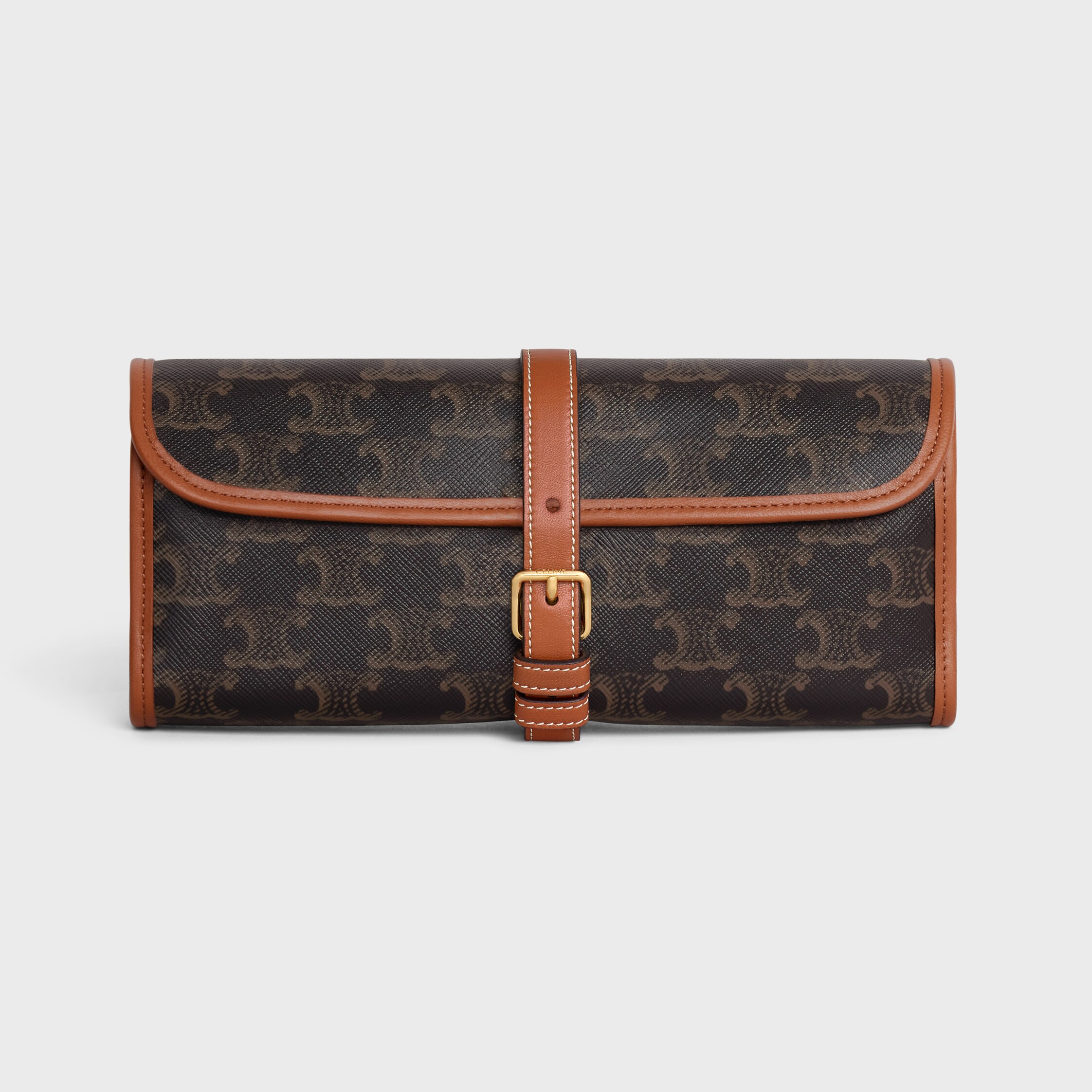 CELINE Domino Case in Triomphe Canvas and Lambskin