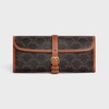 Domino Case in Triomphe Canvas and Lambskin - Tan - HOME - 1 | CELINE