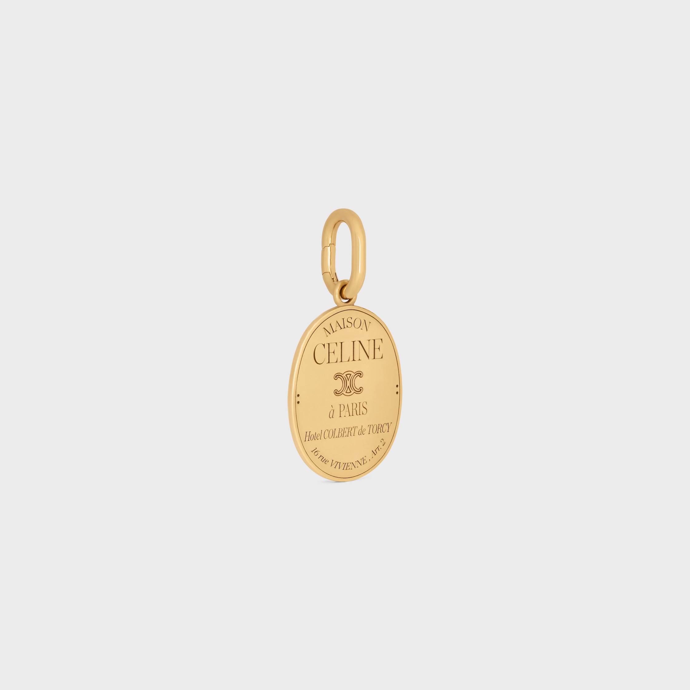 CHARMS MAISON CELINE MEDAL IN BRASS WITH GOLD FINISH - GOLD | CELINE