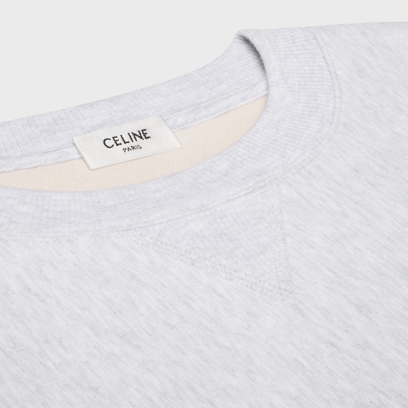sweatshirt IN cotton fleece - GREY/RED -  - 1 | CELINE
