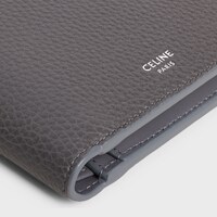 Bi-fold Wallet IN GRAINED CALFSKIN - GREY - NEW - 1 | CELINE