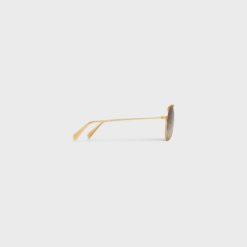 METAL FRAME 01 SUNGLASSES IN METAL WITH POLARIZED LENSES - Gold/Gradient Grey -  - 1 | CELINE