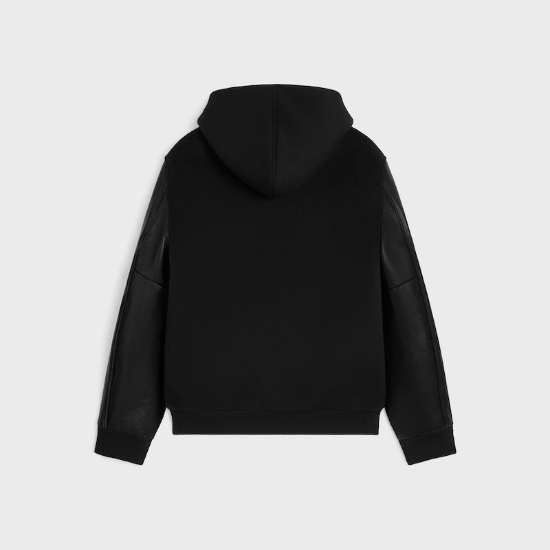 TEDDY JACKET IN DOUBLE-FACE WOOL - BLACK -  - 1 | CELINE