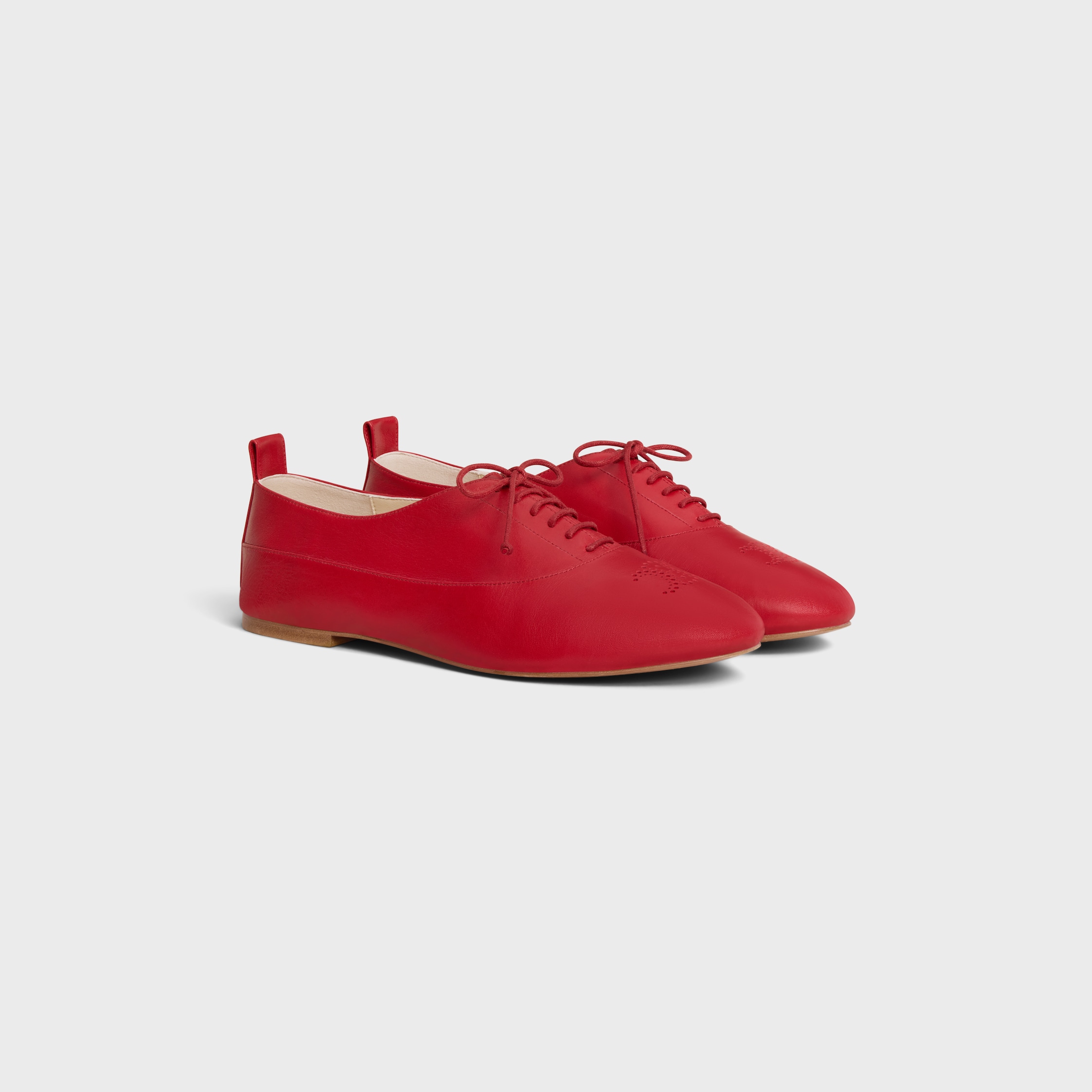 CELINE LISE PERFORATED TRIOMPHE RICHELIEU IN LAMBSKIN