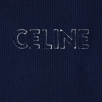 celine oversized crew neck sweater in wool - NAVY/NAVY -  - 1 | CELINE