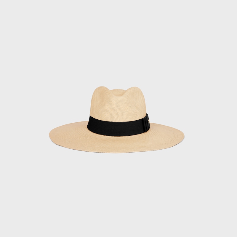 triomphe panama hat in straw - NATURAL / BLACK -  - 1 | CELINE