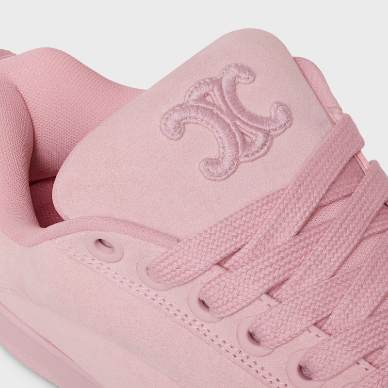 CELINE HUNTINGTON - LOW TOP SNEAKERS IN SUEDE CALFSKIN AND MESH - LIGHT PINK -  - 1 | CELINE