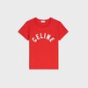 t-shirt IN RIBBED COTTON JERSEY - RED CYCLIST/OFF WHITE -  - 1 | CELINE