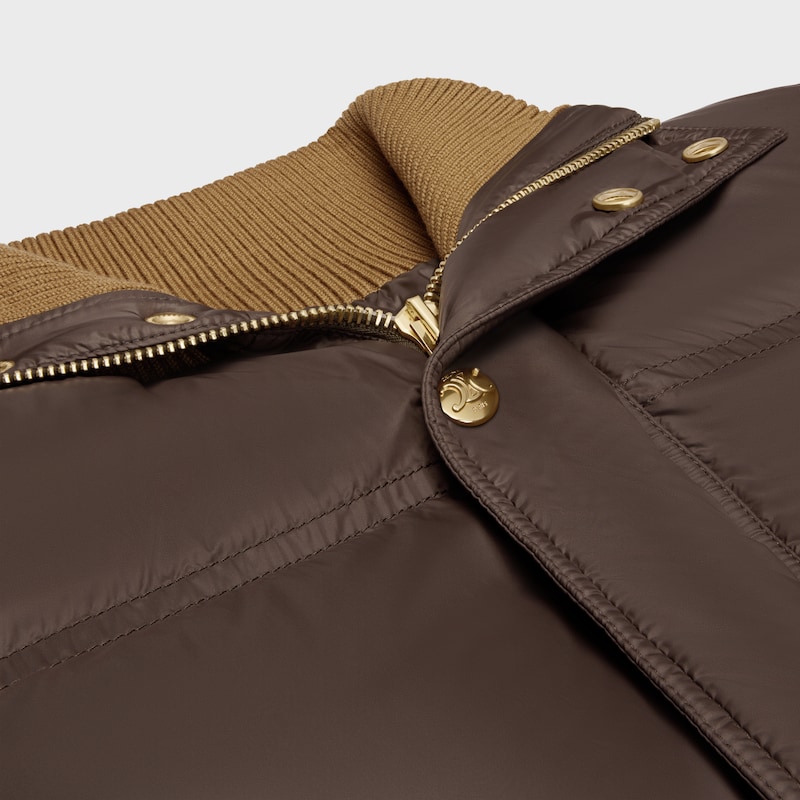 puffer jacket IN light nylon - BROWN -  - 1 | CELINE