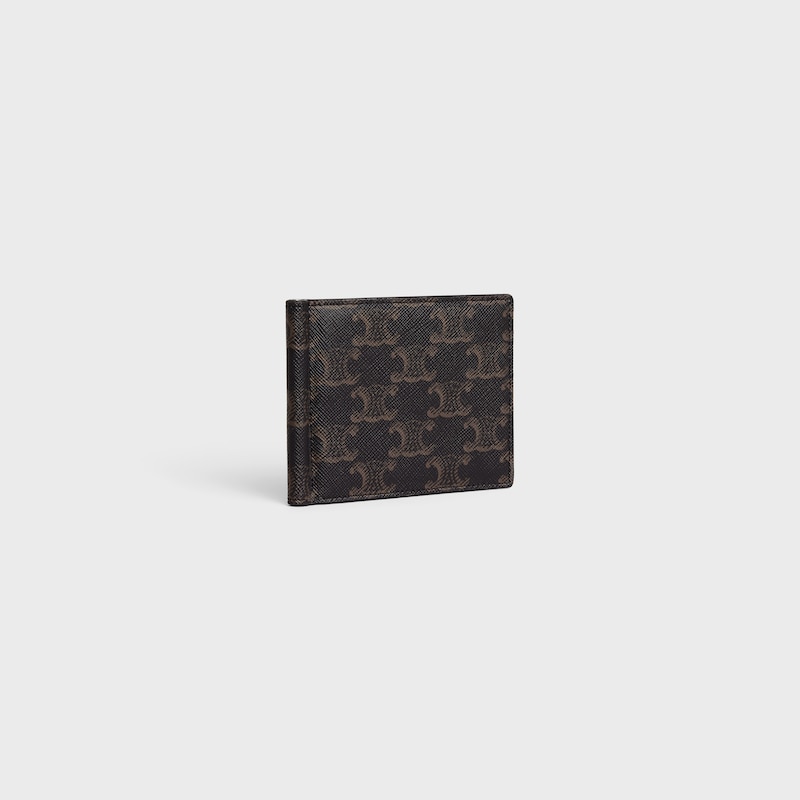 bill clip wallet IN Triomphe Canvas - BLACK - WALLETS - 1 | CELINE