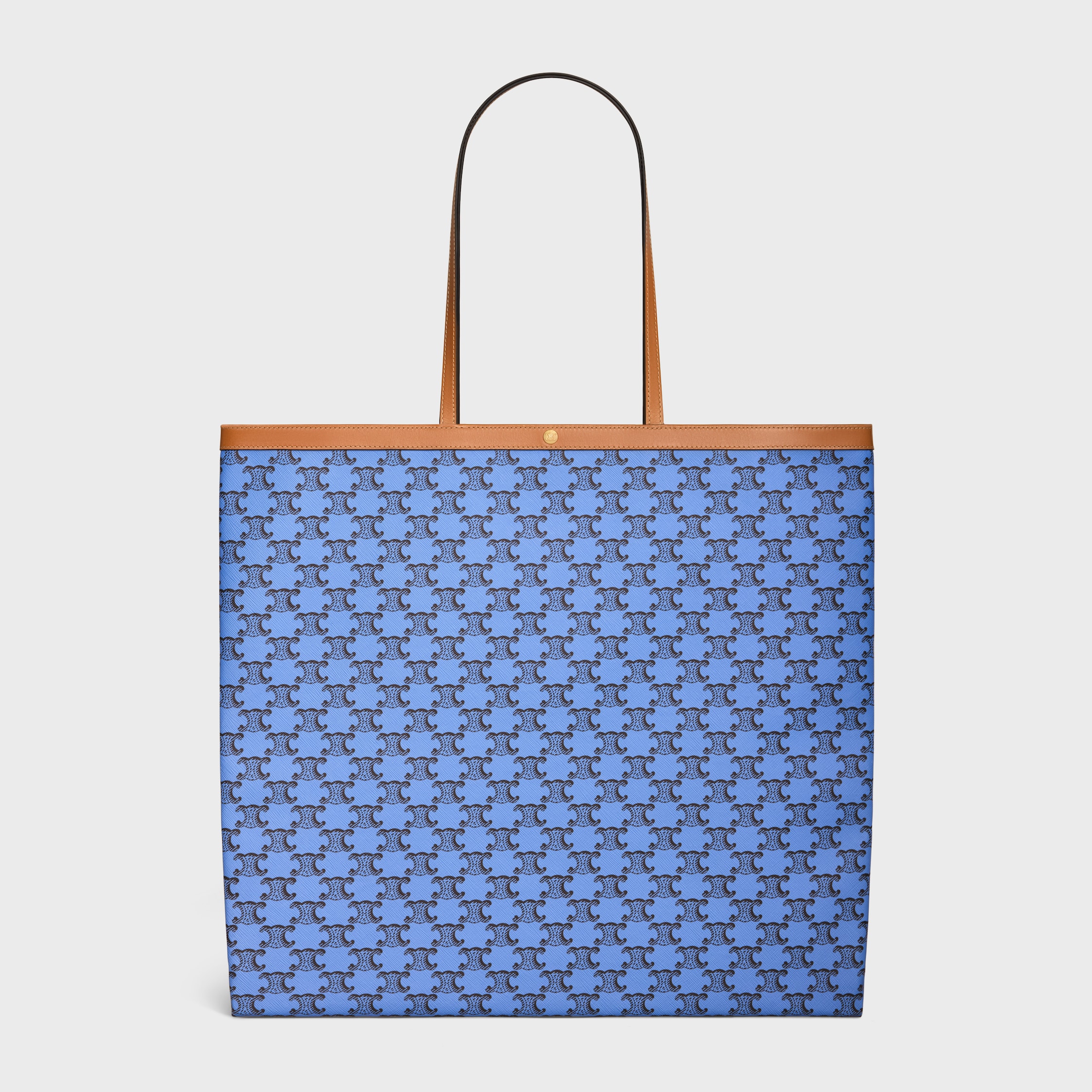 LARGE FLAT SHOPPER IN TRIOMPHE CANVAS - BLUE / BLACK | CELINE