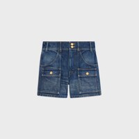 kitty shorts in dark union wash denim - DARK UNION WASH -  - 1 | CELINE