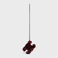 LLAVERO TRIOMPHE CON POMPÓN DE PIEL DE BORREGO Y PIEL DE BECERRO - ROJO - ACCESORIOS TECNOLÓGICOS - 2 | CELINE