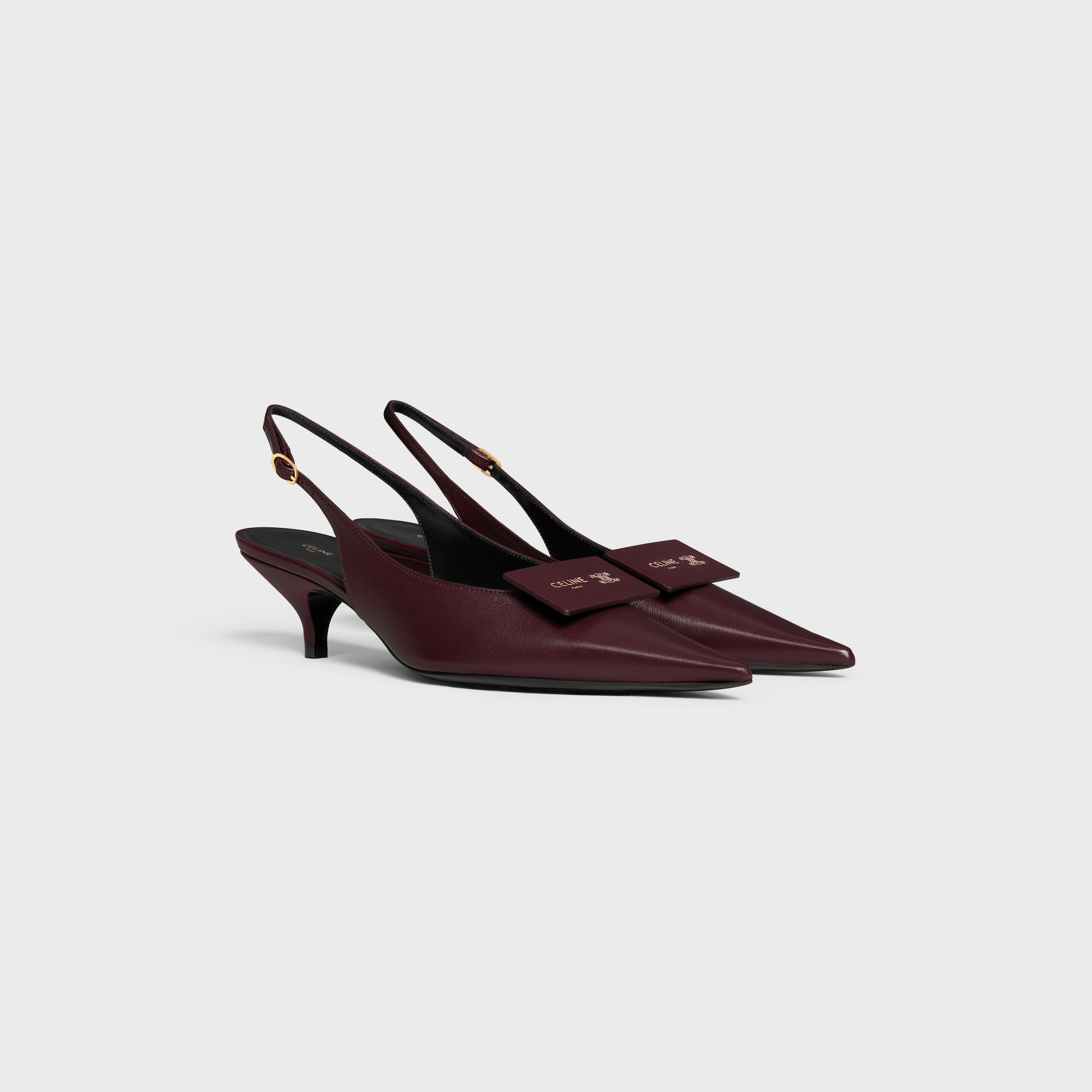 SIGNATURE SLINGBACK IN LAMBSKIN - BURGUNDY | CELINE
