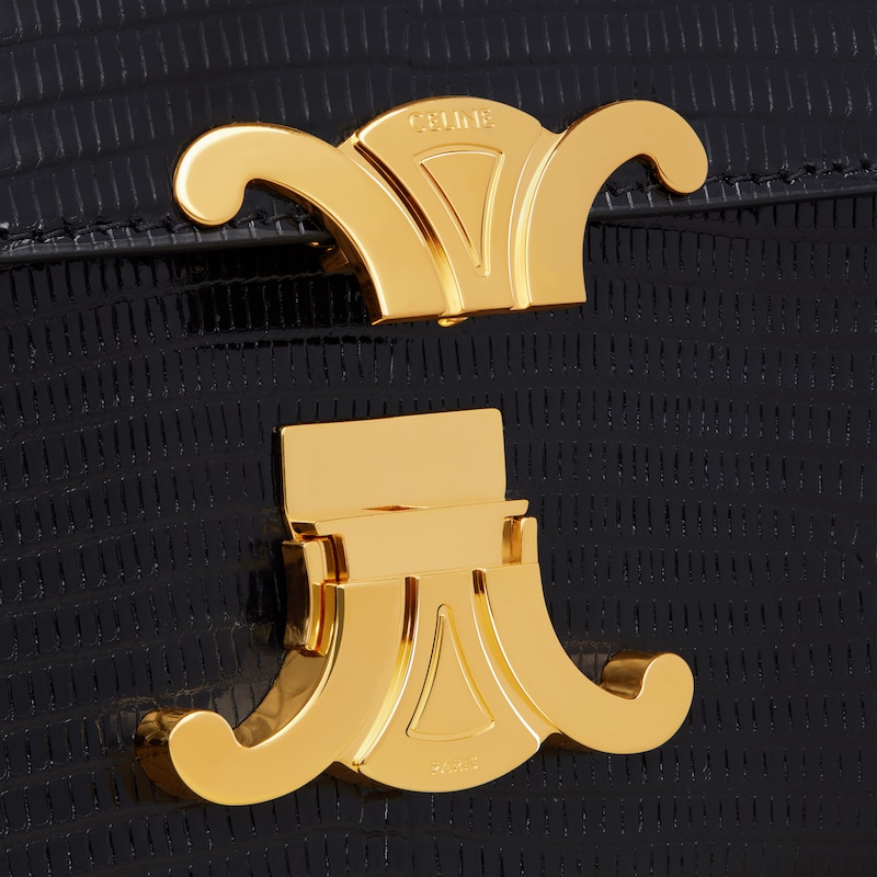 CHAIN SHOULDER BAG CLAUDE in Lizard - BLACK - CLAUDE - 1 | CELINE