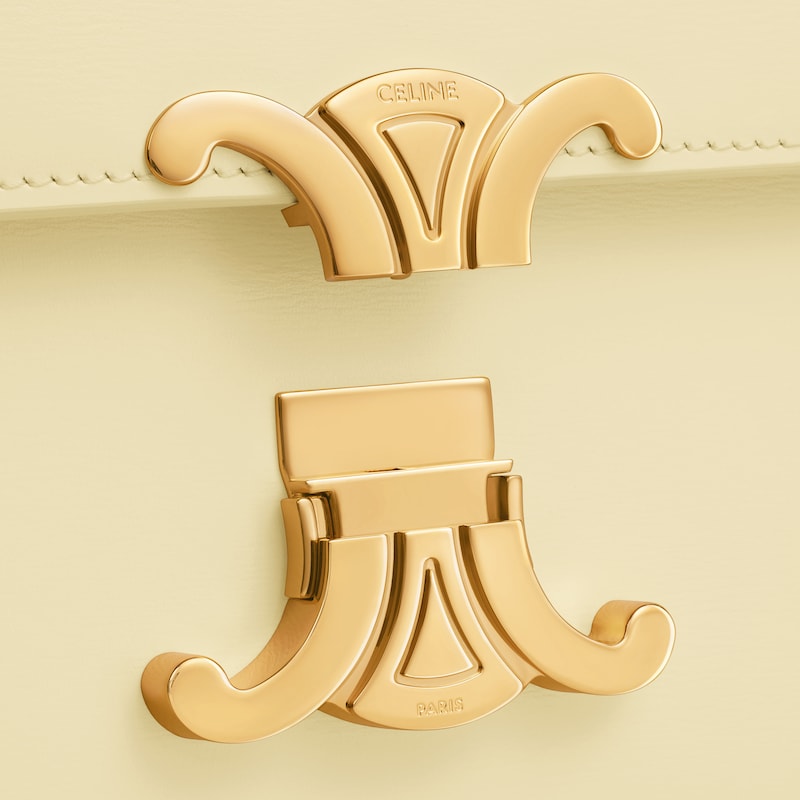 Teen Triomphe Bag in shiny calfskin - SUNLIGHT - SHOULDER BAGS - 1 | CELINE