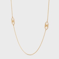 黃金及鑽石Maillon Triomphe長頸鍊 - 黃金 - 项链 - 2 | CELINE